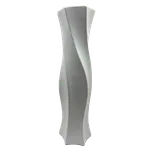 Váza vysoká točité proužky 58 cm bílá