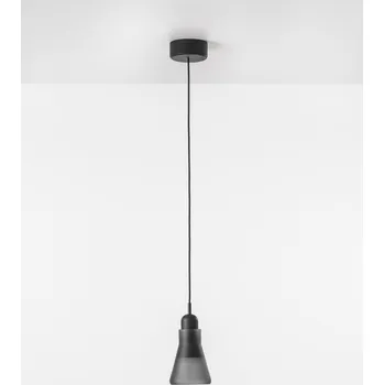 Závěsné svítidlo Brokis Shadows XL PC976, 1xE27 Povrch Montury: dub evropský - bíle mořený, Barva skla: Opalín, Povrchová úprava baldachýnu: dub evropský - bezbarvý nano lak