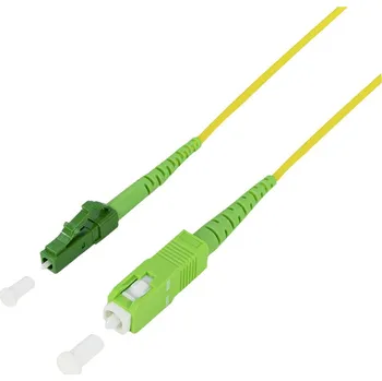 Datový kabel LogiLink FPSLS10 optické vlákno optické vlákno kabel 10 m žlutá [1x SC APC zástrčka - 1x LC APC zástrčka] 9/125 µ Singlemode