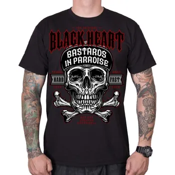 Pánské tričko Black Heart Bastard In Paradise triko černé M