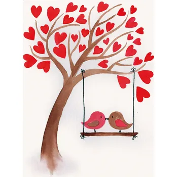 Přáníčko BeBechy - bílé - Ptáčci