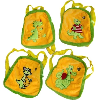 Deštník PLYŠ Batoh na záda dětský s dinosaurem žlutozelený 4 druhy