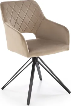 Jídelní židle Halmar K535 béžová/černá