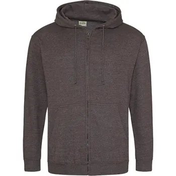 Pánská mikina Just Hoods Pánská mikina na zip JH050 Charcoal -Heather XXL