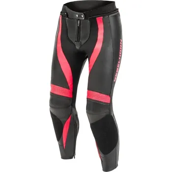 Moto kalhoty Dámské kalhoty Rebelhorn Rebel černo- fluo růžové 44