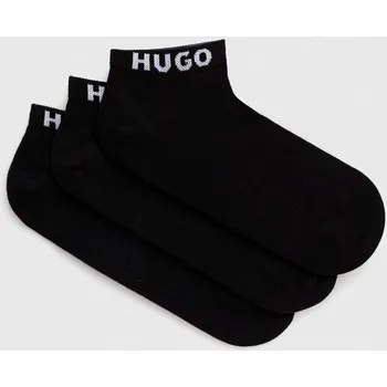 Pánské ponožky Ponožky HUGO 3-pack pánské, černá barva, 50516405 99X, vel. 39-42