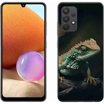 Pouzdro na mobilní telefon Gelový kryt mmCase na Samsung Galaxy A32 4G - ještěr