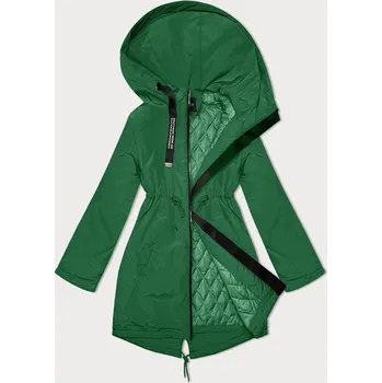 Zelená dámská bunda parka pro přechodné období Miss TiTi (3832) odstíny zelené S (36)