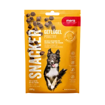 Pamlsek pro psa Mera Snacker Geflügel Balení 200g