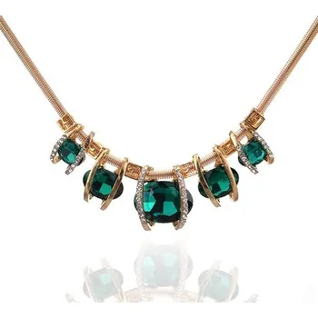 Náhrdelník Elegantní choker náhrdelník Royal stones zelený Lodestar 210909173803GN
