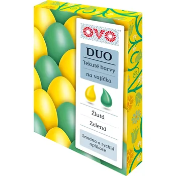 Ovo Duo tekuté barvy na vajíčka 2x 20 ml, zelená/žlutá