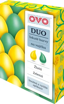 Velikonoční dekorace Ovo Duo tekuté barvy na vajíčka 2x 20 ml zelená/žlutá