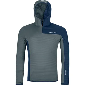 Pánská mikina Pánská Mikina Ortovox Fleece Light Grid ZN Hoody Men's Barva: Dark Arctic Grey, Velikost: M