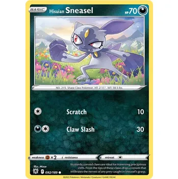 Karetní hra Pokémon TCG Hisuian Sneasel 092/189