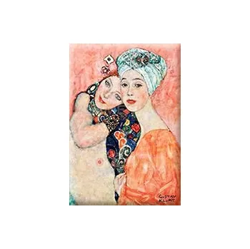 Dekorativní magnet Plumeria Plu - Magnetka Gustav Klimt The Girlfriends - 8 x 5,5 cm