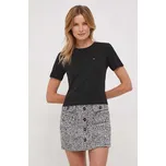 Bavlněné tričko Tommy Hilfiger WW0WW40587 černá 99X, vel. S