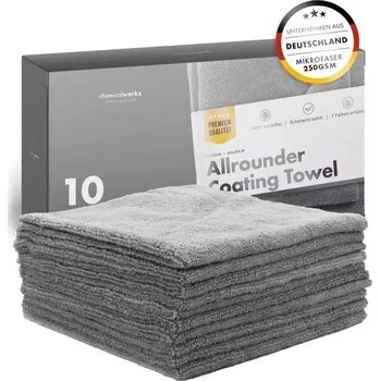 Utěrka ChemicalWorkz Allrounder Pack 250GSM Grey - Mikrovláknové utěrky (10 ks)