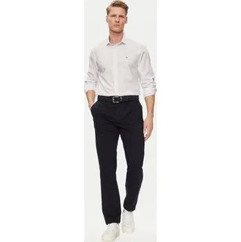 Pánské oblečení Tommy Hilfiger Košile Circle MW0MW34649 Bílá Slim Fit 42