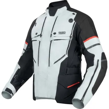 Moto bunda Bunda na motocykl Rebelhorn Range šedo-černo-červená L
