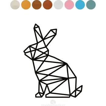 WoodenPuzzle.cz Dřevěná dekorace - Králík Barva: Růžová