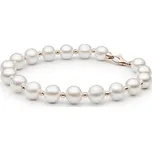 Perlový náramek Magestic s bílou perlou se zapínáním z růžového zlata GRP685BGRW19