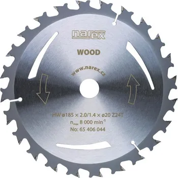 Pilový kotouč NAREX Pilový kotouč 185x20 z24 x2,0mm LWZ