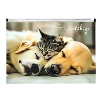 Set školních potřeb Koperta A4 PP z nadrukiem zip Friendship