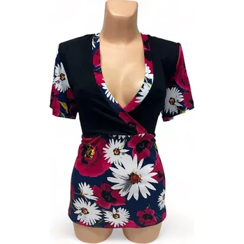 Dámská tunika Halenka tunika KLÁRKA, Barva Jako na obrázku, Velikost XXXL 54, Materiál 96% Viskoza 4% Lycra