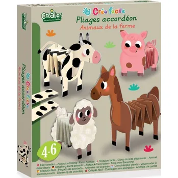 Dřevěná hračka Tvoření z papíru Zvířátka na farmě