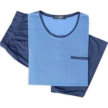 Pánské pyžamo n-feel Pánské bavlněné pyžamo krátký rukáv - AH346.O Barva: Modrá, Velikost: L