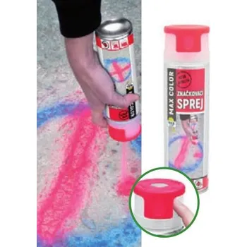 Barva ve spreji MAX COLOR - FLUORESCENČNÍ ZNAČKOVACÍ SPREJ 500ml, oranžová svítivá