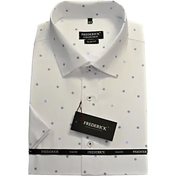 Pánská košile Pánská košile s krátkým rukávem - střih SLIM - vzor F706 - 37