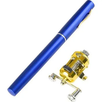 Rybářský prut Prut a naviják do kapsy - teleskopický prut, více barev - modrý