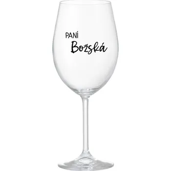 Sklenice PANÍ BOŽSKÁ - čirá sklenice na víno 350 ml