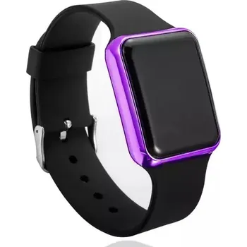 Hodinky Módní digitální LED sportovní hodinky - Černá Fialová