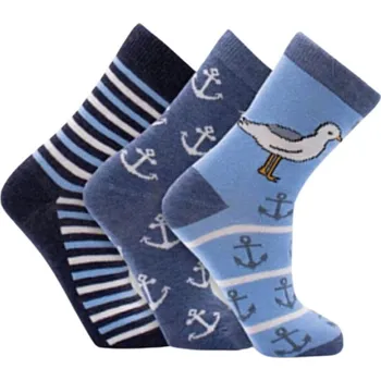 Sailor - malý námořník Barva: světle modrá, Velikost: 19-22, Počet párů v sadě: 3