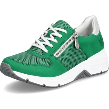 Dámské polobotky Dámská teniska Rieker 48135-52 s vyndávací vyměkčenou stélkou zelená 37