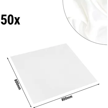 ubrus G.Gastro (50 Kusů) Damast ubrus Porto - hladký satén - 80 x 80 cm - bílý