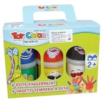Speciální výtvarná barva Barvy prstové Toy color 80ml 6ks