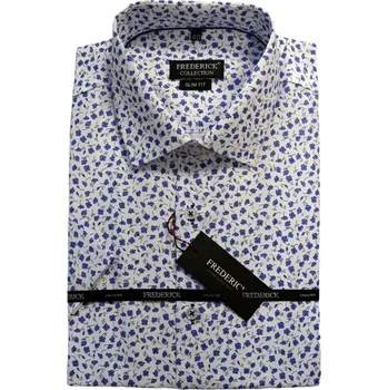 Pánská košile Pánská košile s krátkým rukávem - střih SLIM - vzor F717 - 39