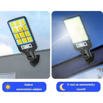 Venkovní osvětlení malé solární pouliční lampa + dálkové ovládání