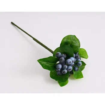 Zahradní dekorace Zápich bobule poprášené 28 cm, modré