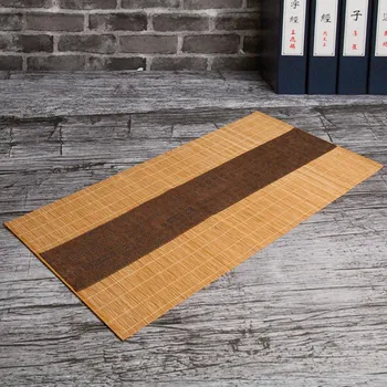 Bambusová podložka na čaj - Čínská kaligrafie 60 x 30 cm (hnědá)