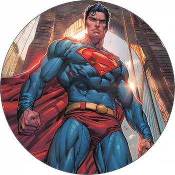 Jedlá dekorace na dort Jedlý papír Superman u mostu 19,5 cm