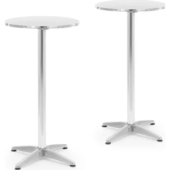 Jídelní stůl Koktejlový stůl - sada 2 ks - ECO - Ø 60 cm - skládací - výškově nastavitelný - Royal Catering RCRT-20