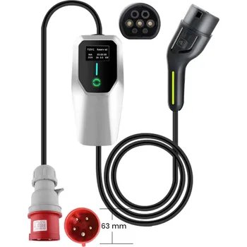 Elektromobilita ZBXL Přenosná nabíječka pro elektromobil Type 2 Wallbox 32A 4m 22kW