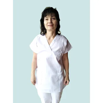 Zdravotnický oděv Halena operační plátno Bílá Velikost: S