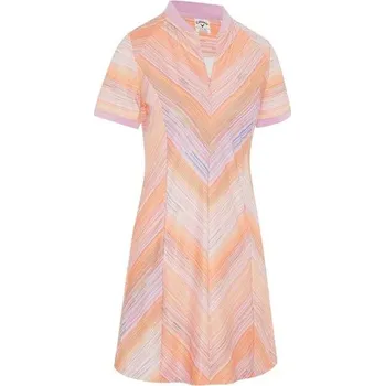 Dámské šaty Callaway W šaty Striped - oranžové: Dámské XS