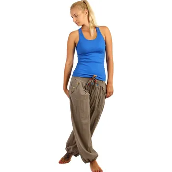 Dámské kalhoty Glara Harémky s knoflíčky na kapsách 240252