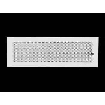 Větrací mřížka LAgrid s.r.o. Větrací mřížka Klasik 40x13 bílá s žaluzií